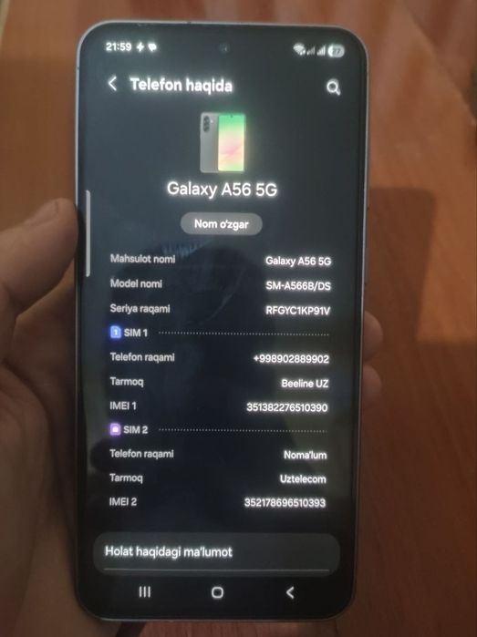 Samsung A56 5G ideal