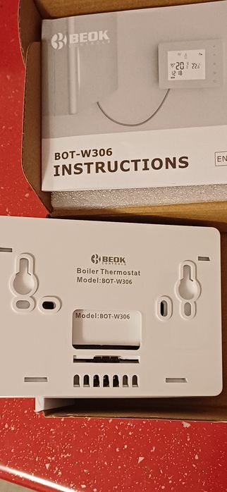 Termostat digital BEOK BOT-W306 NOU, programabil, centrală termică, cu fir