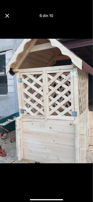 Vand  foisoare de gradina finisate si lacuite acoperite cu tegola