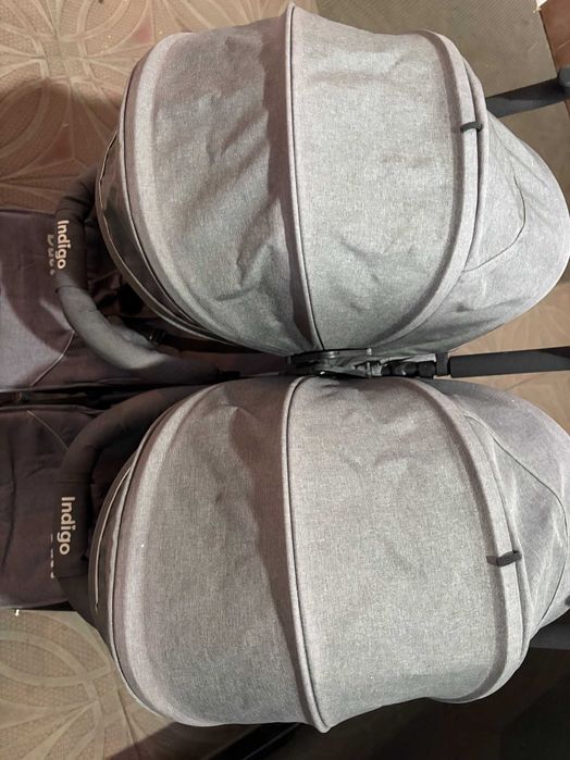 Коляска для двойни, двойная