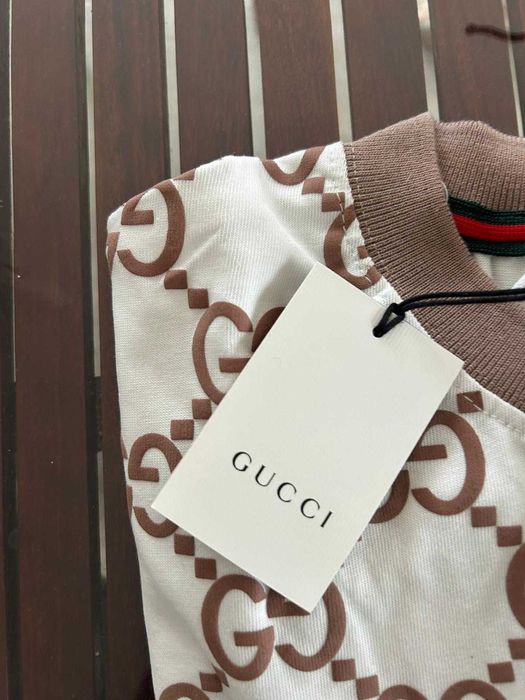 Tricou Gucci Alb Bărbați Nou XXL Fashion Premium