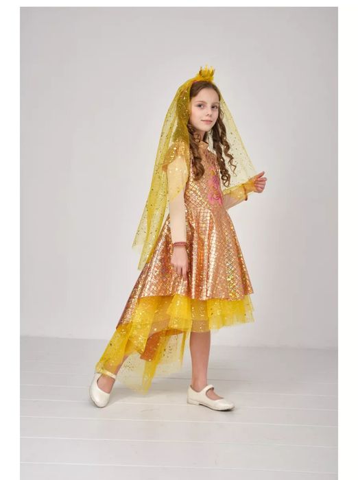 Костюм золотой рыбки для девочки  (6-7 лет)