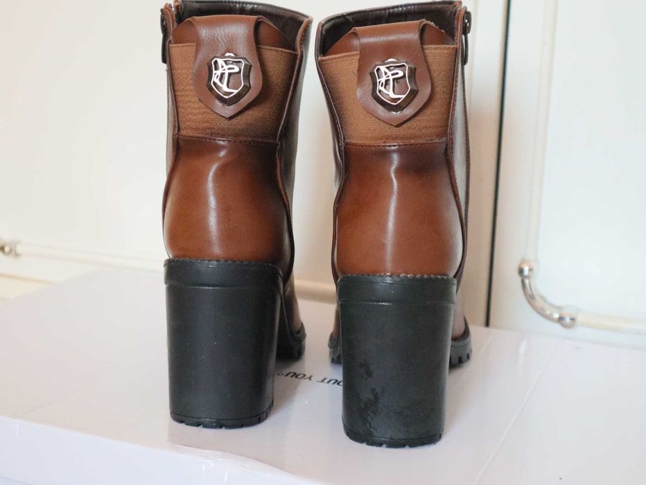 Кафяви боти, размер 38, изкуствена кожа