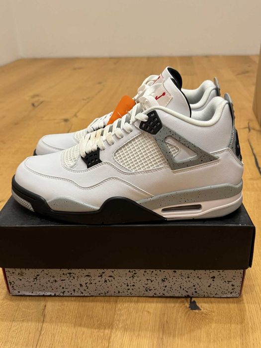 Jordan 4 Retro "White Cement" 48.5EUR Мъжки Кецове + Кутия