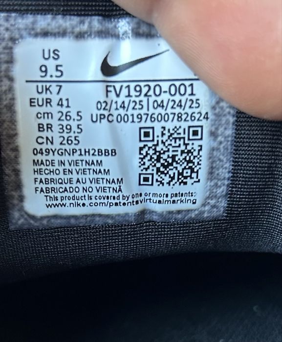 Nike Air Max MUSE Black Silver UK7/41номер/26.5см