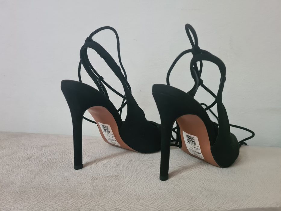 Pantofi negri stiletto slingback ASOS noi, nepurtati, marimea 36