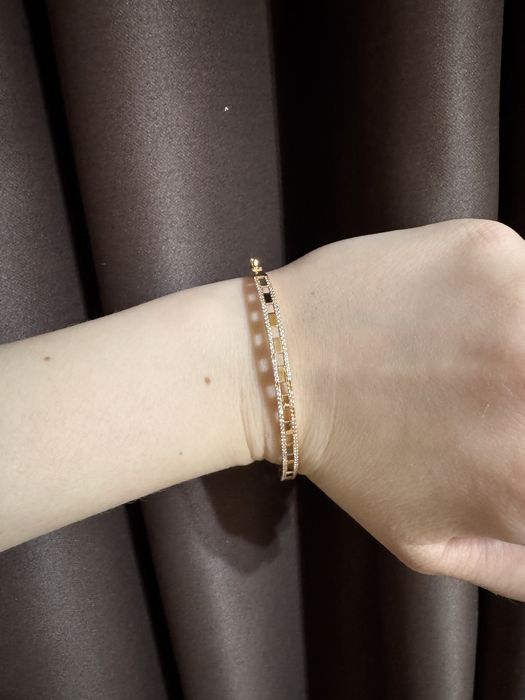 Bratara fixa(bangle) aur 14k cu zirconiu