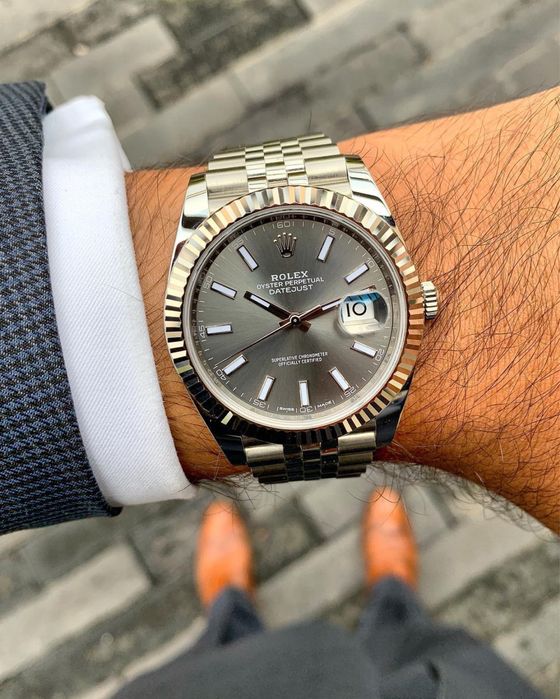 ceas rolex datejust 41,mm gray dial