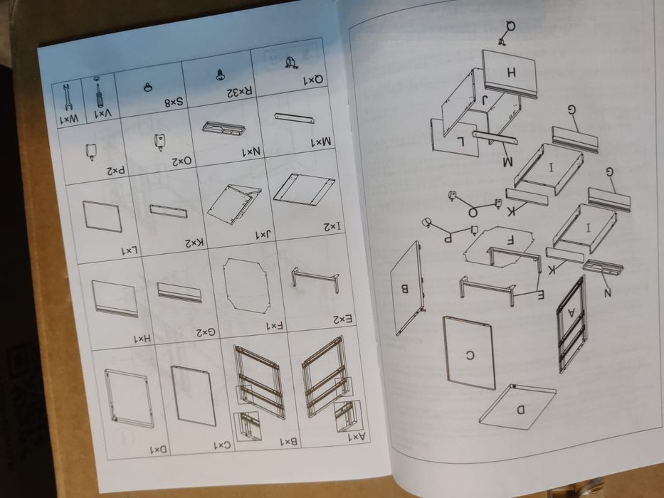 Dulapior de birou culoarea alb dim 40 x 44 x 65 cm nou