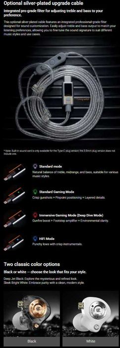 Новые запечатанные проводные наушники KZ EDZ HI-FI Ultra-Wide Frequenc