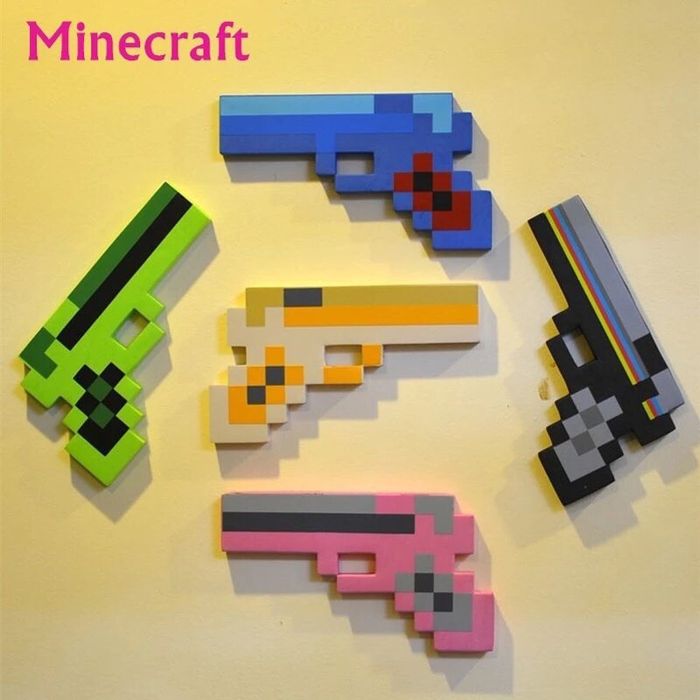 Jucarie pistol, arma minecraft plus/ burete cadou craciun