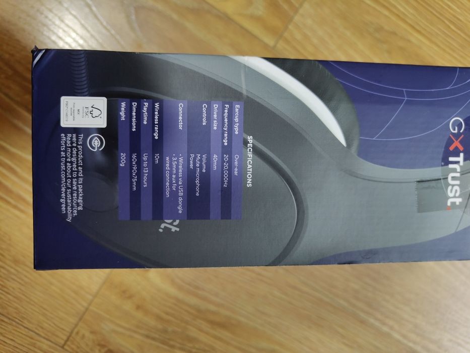 Căști de gaming wireless Trust GXT 391 Thian, Sigilate