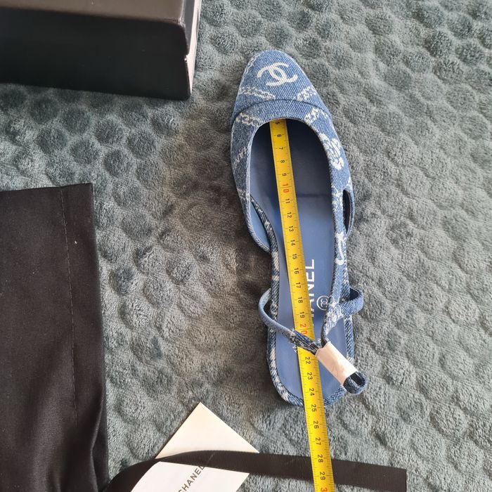 Chanel flats - denim, piele naturala/size 38/premium