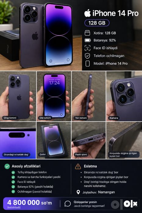 Iphone 14pro 128gb