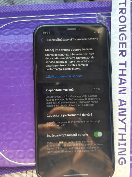 Iphone XR baterie 77%