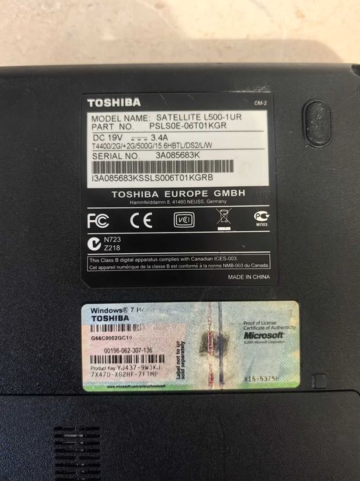 Toshiba satellite L500