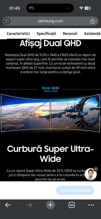 Monitor samsung 49 inch qled MODEL 2023
