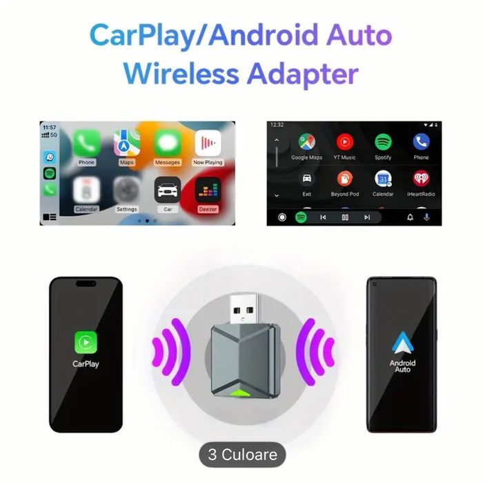 Adaptor apple carplay si android universal nou