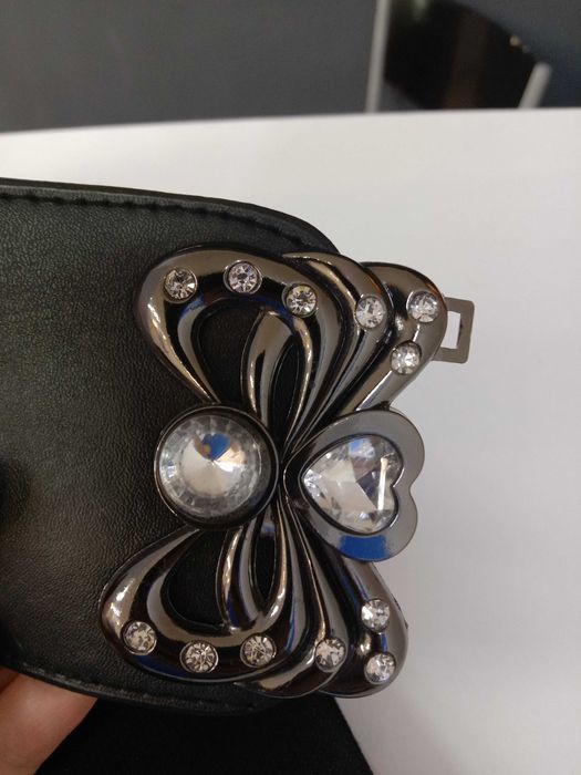 Черный пояс ремень для платья