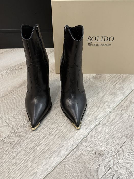 Ботильоны кожанные