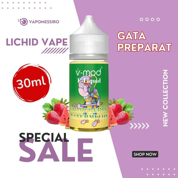 Lichid Vape 30 ML70 Vg -30Pg Gata preparat toate aromele !