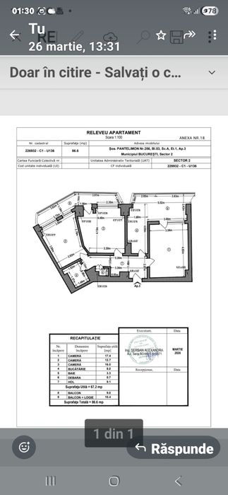 Apartament de vânzare 3 camere