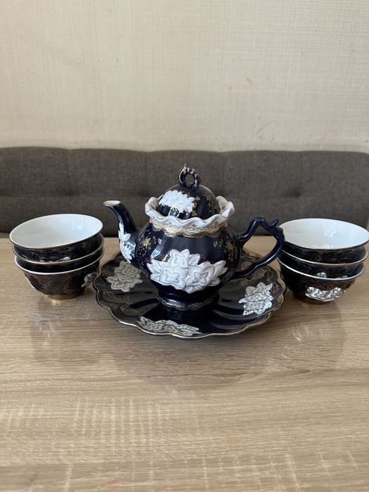 Чайный сервиз (тёмно-синий)