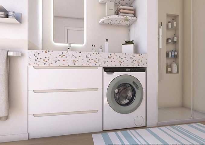 Нова 70 см малка/мини компактна инверторна пералня Candy 5 кг CW50-BP12307GU-S