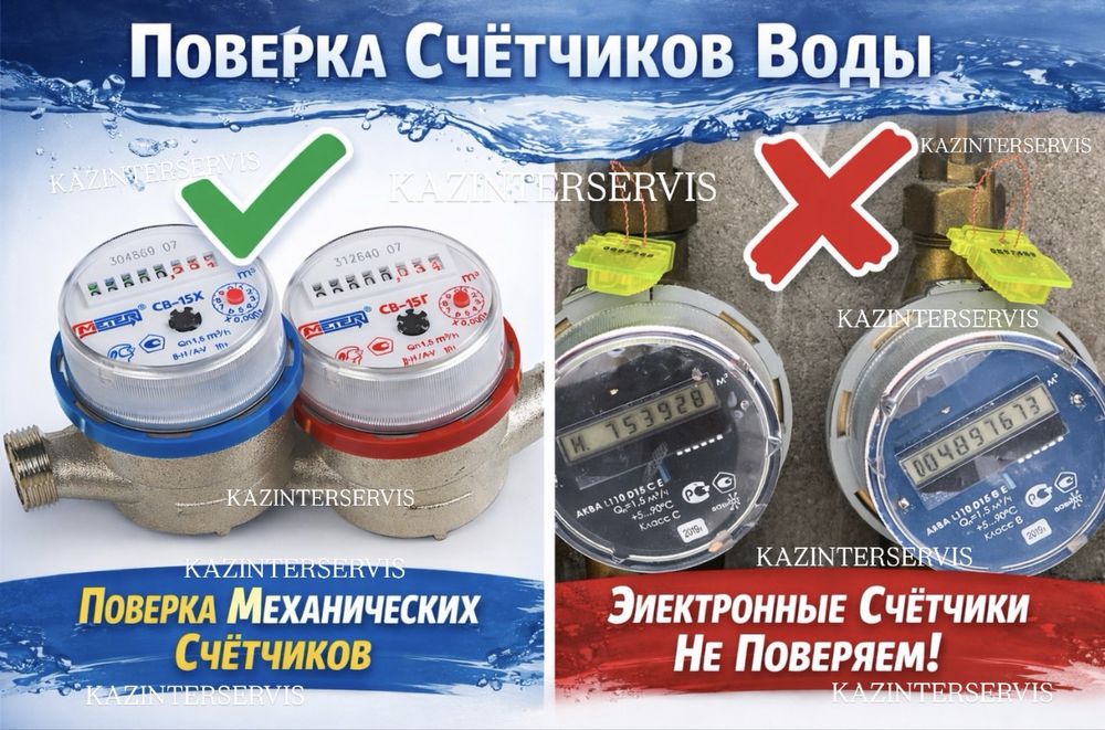 Поверка счетчиков воды (проверка счетчика)