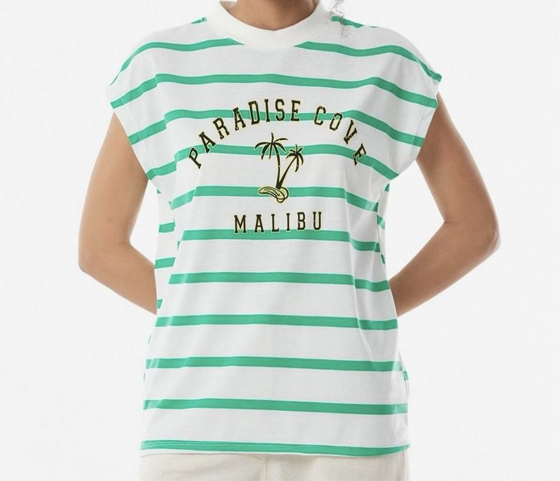 Тениска в зелено и бяло