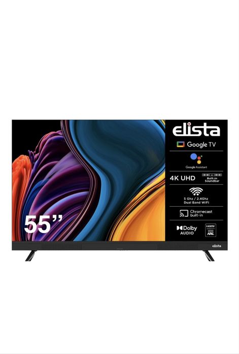 Телевизор Elista GTV-55UHDELD 140 см черный (новый,не распечатанный)