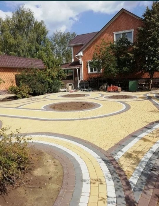 Укладка брусчатки, асфальта