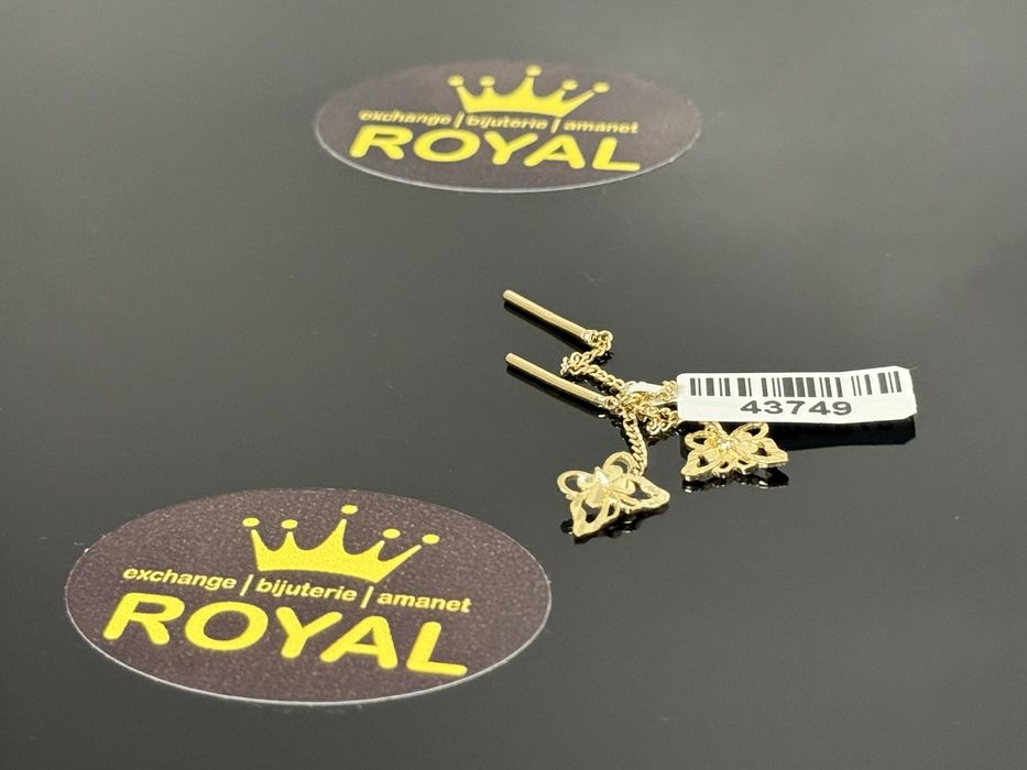 Bijuteria ROYAL : Cercei AUR 14K NOU / 1.46 GR