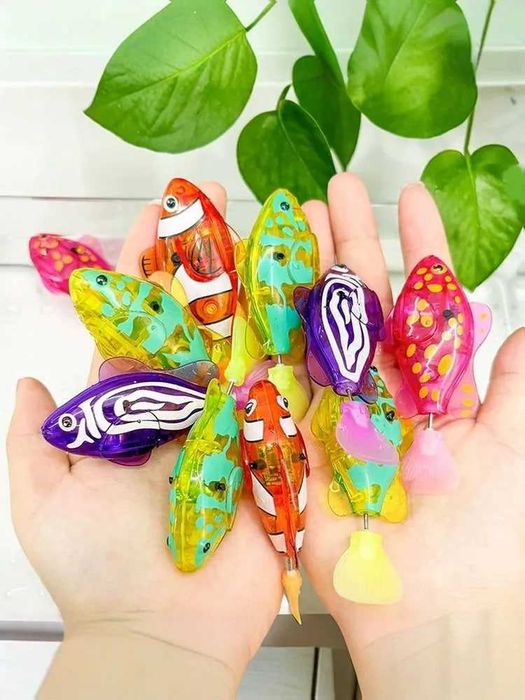 Робот - Рыбка для купания с подсветкой / игрушка в ванну / 1шт.