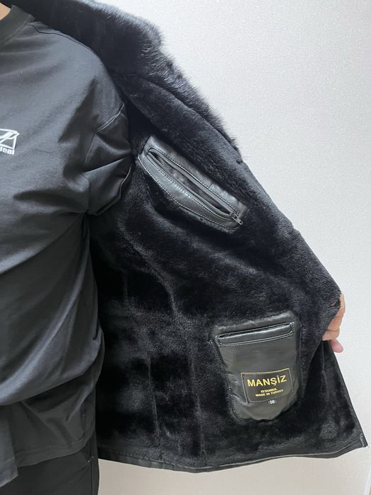 Продается кожаная дубленка с норкой