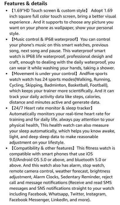 Molocy Smartwatch SIGILAT de damă Roz Bluetooth si Touch Screen