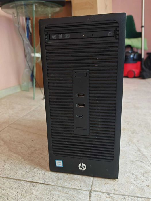 PC HP i7-6700 RX550 SSD 500GB + 2 monitoare Philips 24" IPS Full HD