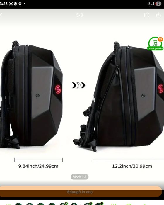 Rucsac  moto extensibil casca. nou cutie,husa protectie