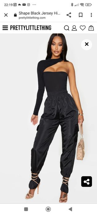 Черно боди с един ръкав