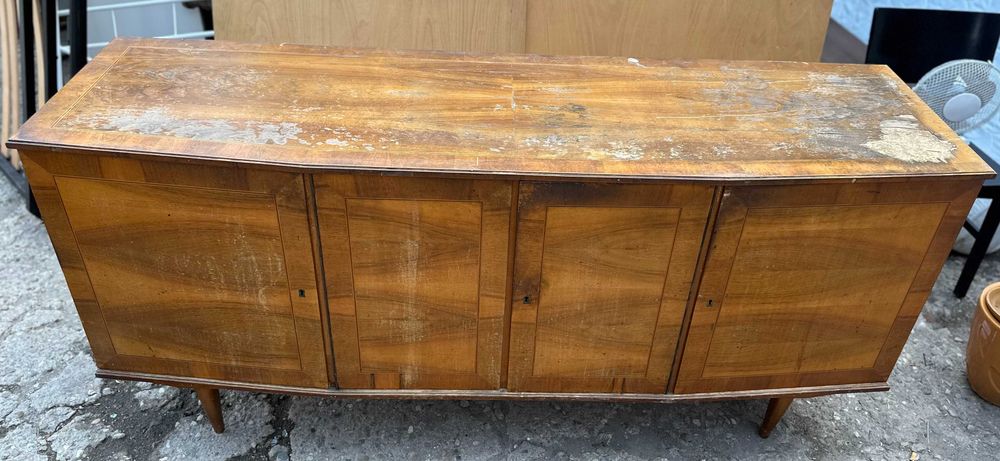 Servanta Vintage Stil Retro Mid-Century; Bufet Vintage cu 4 usi