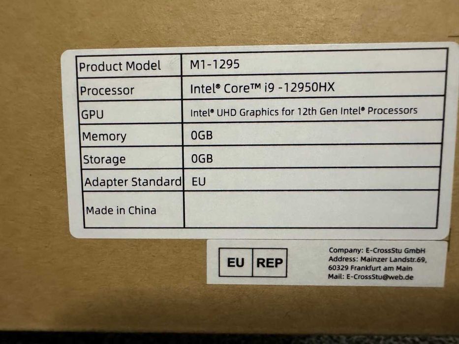 MiniPC Barebone / Minisforum M1-1295 / I9 12950HS / Sigilat