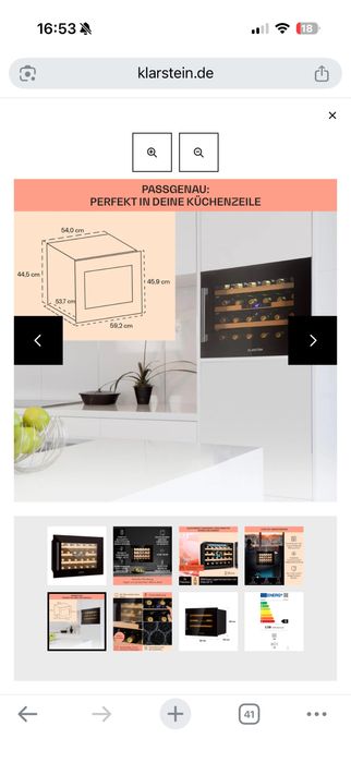 Охладител за вино Кларщайн Clarstein