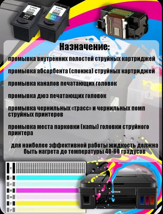 Промывочная жидкость для HP, Canon, Brother (и обслуживание)