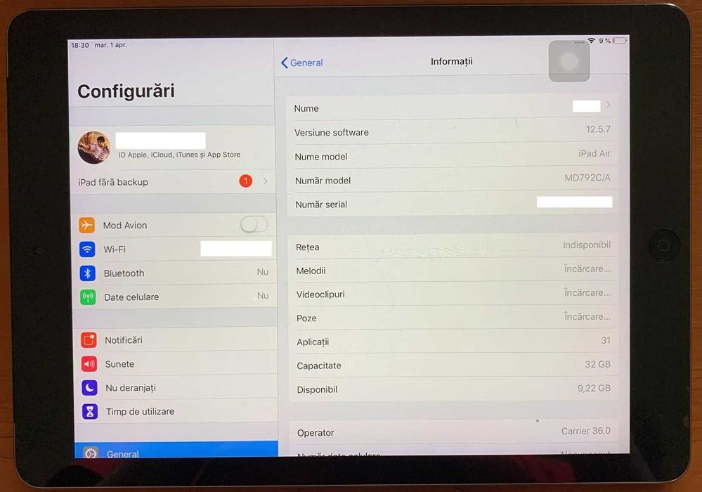 iPad Air Wi-Fi + Cellular 32 GB space grey