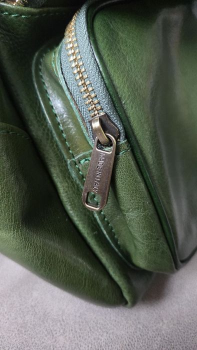 Раница Vera Italy естествена кожа в невероятен смарагдов цвят!