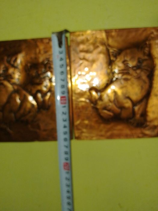 Стара Медна Декоративна Картина , Медно Пано