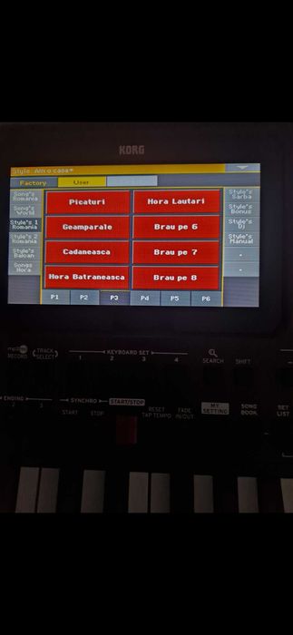 Set Korg Pa1x,Pa2x,Pa3x,Pa3xLe,Pa4x,Pa300,600,700,800,900 și Pa1000