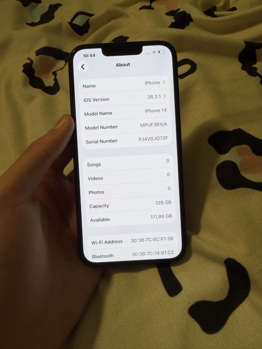 Iphone 14 baterie 86% , ingrijit 128gb