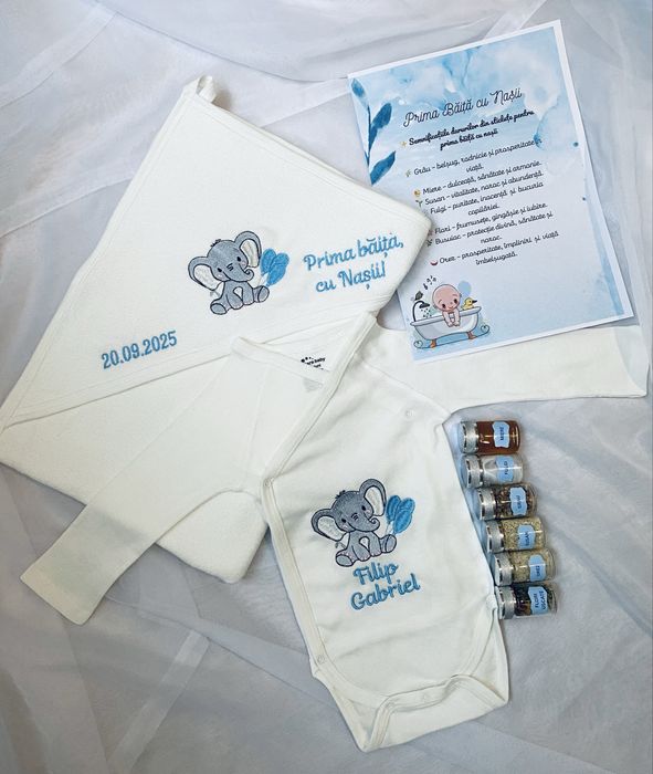 Seturi Prima Baita cu Nasii Brodate si Personalizate