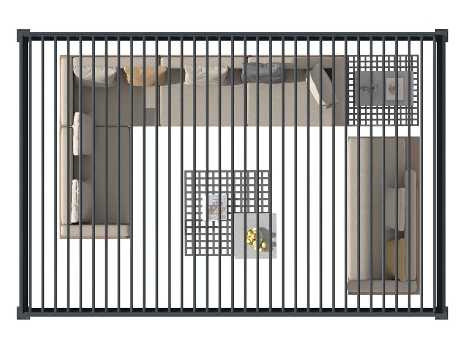 Pavilion Aluminiu Pergola Bioclimatica 3x3x2.4 m Premium Electrostatic